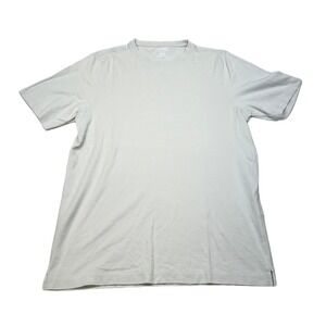 Kirkland Signature Pima Cotton T Shirt Mens Small Cream White Crew Neck Tee Top